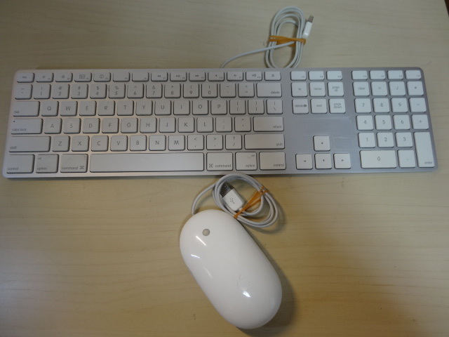 [送料無料 即決] Apple USB Keyboard A1243と Mighty Mouse A152 のセット USED