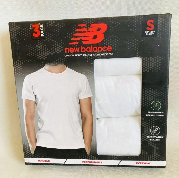 775S.新品　ニューバランス　Tシャツ　3枚セット　M （USサイズS）白　無地　インナーシャツ　アンダーシャツ　下着　肌着