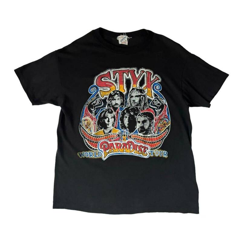 80s Fantasy A&G STYX World Tour Paradise Tee Pakistan Cotton 80年代 スティクス ワールドツアー Tシャツ パキ綿 バンドT バンT vintage