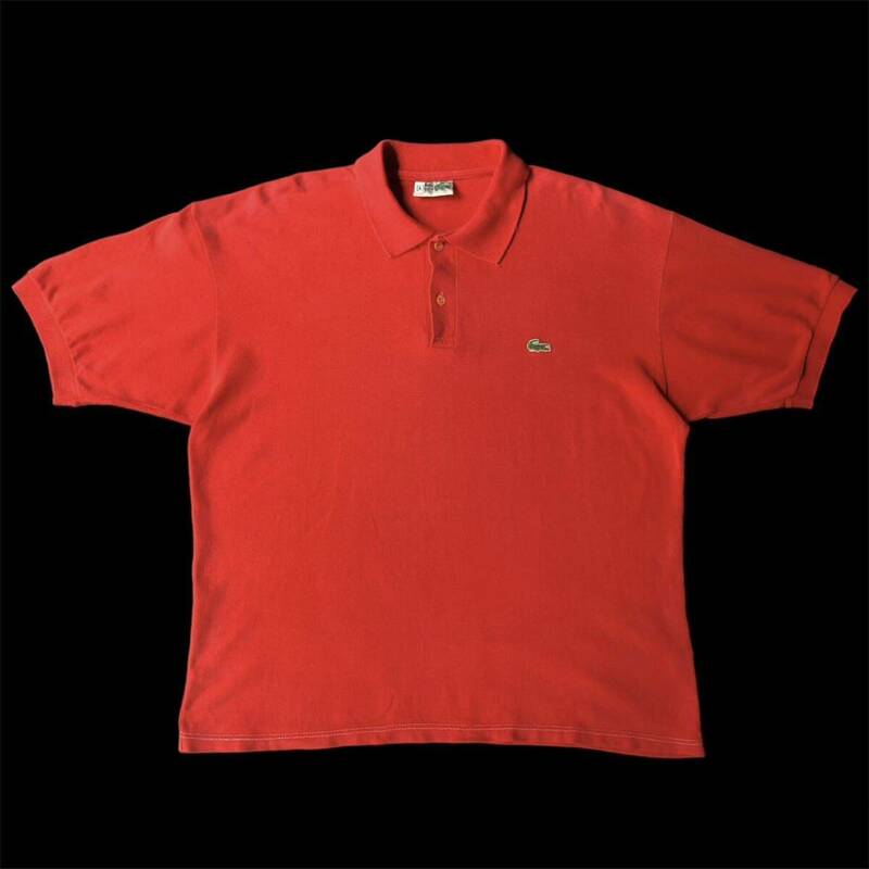 70s Chemise Lacoste S/S Polo Shirt Lサイズ made in France 70年代 ラコステ 鹿の子 ポロシャツ フランス製 フレンチラコ フレラコ