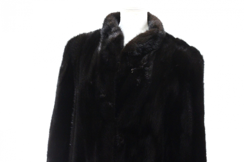 【ト石】 SAGA MINK サガミンク 毛皮 ロングコート ブラック サイズ13 EAZ01EWH62