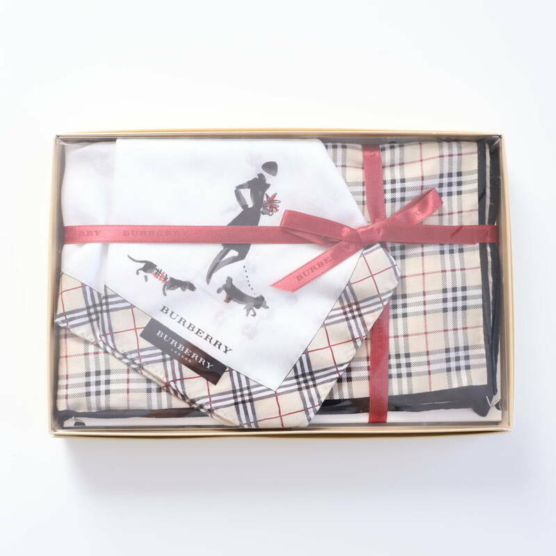 ■未使用　BURBERRY バーバリー　ハンカチ　2枚　A■