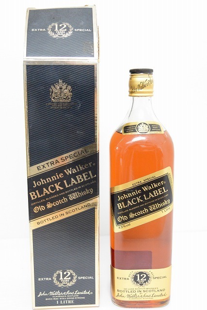 ジョニーウォーカー　12年　ブラックラベル　エクストラスペシャル 黒金キャップ　古酒　Johnnie Walker BLADK LABEL EXTRA SPECIAL 