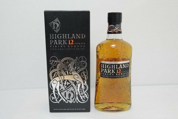 ハイランド　パーク12年　シングルモルト　スッコッチウイスキー　HIGHLAND PARK12 YEAR OLD VIKING HONOUR SINGLE MALT SCOTCH WHISKY