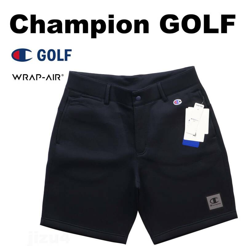 ■【M】定価11,880円 チャンピオン ゴルフ Wrap-Air スウェット ショートパンツ紺■