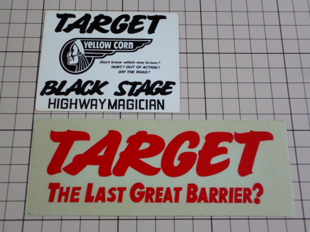 正規品 YeLLOW CORN TARGET ステッカー 2枚 当時物 です(84×68mm/143×54mm) イエローコーン