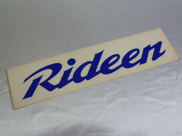 【大きめ】 正規品 Rideen ステッカー 当時物 です(青/切り文字/300×56mm) DUNLOP ダンロップ ライディーン