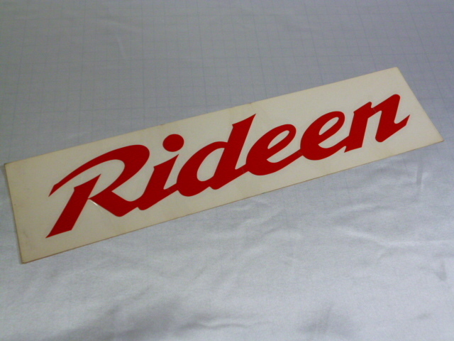 【大きめ】 正規品 Rideen ステッカー 当時物 です(赤/切り文字/300×56mm) DUNLOP ダンロップ ライディーン