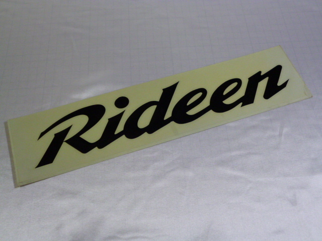 【大きめ】 正規品 Rideen ステッカー 当時物 です(黒/切り文字/300×56mm) DUNLOP ダンロップ ライディーン