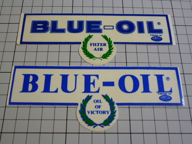 正規品 BLUE OIL ステッカー 2種類 当時物 です(141×53mm/143×54mm) ブルーオイル