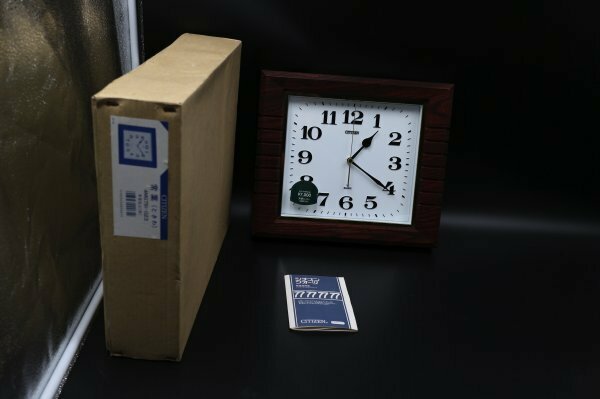 CITIZEN/シチズン　4MG791-023 常葉　ステップ式　壁掛け時計 　箱・取説付き　動作確認済　レトロ　アンティーク　