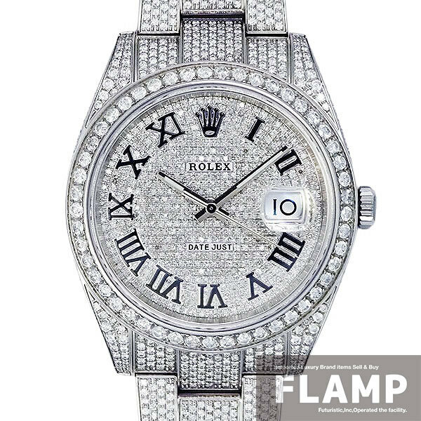 ROLEX ロレックス デイトジャスト41 アフターダイヤセッティング 126300 自動巻き カスタム メンズ 腕時計【中古】