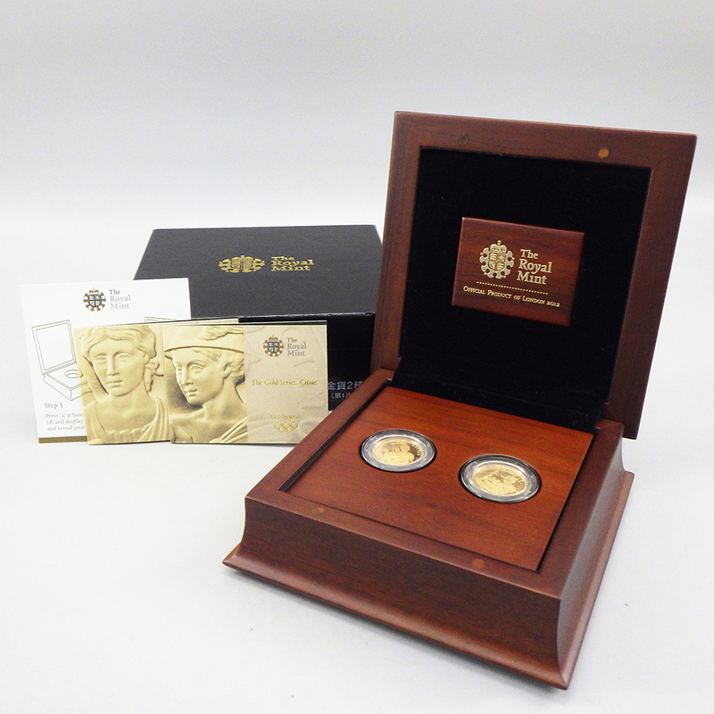 The Royal Mint 金貨2種セット ロンドンオリンピック 2012年 K22 第1次販売分 プルーフ 硬貨 5ポンド 貨幣 271-2580193【O商品】