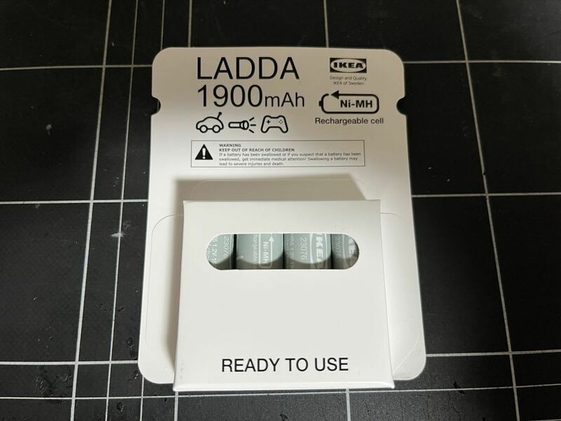 Ikea LADDA Ni-Mh バッテリー1900mAh Made In Japan 単三