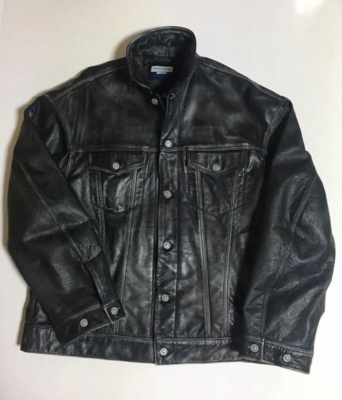 MAISON SPECIAL Hand Rub Off Buffalo Leather Prime Over 3rd Jacket 新品 2 BLACK メゾンスペシャル レザー ジャケット ブラック 黒 革