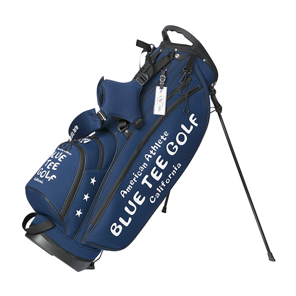 ■１送料無料:【ネイビー】ブルーティーゴルフ ストレッチスタンドキャディバッグ【CB-003】BLUE TEE GOLF