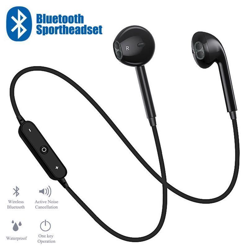 イヤホン　Bluetooth　ワイヤレスイヤホン iPhone　アンドロイド　ブルートゥース イヤフォン イヤホンマイク 両耳　USB ブラック　2