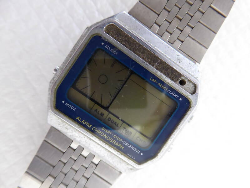 ヴィンテージ 激レア CASIO カシオ メンズ デジタル アラーム 腕時計 AX-250 ステンレススチール B1-A