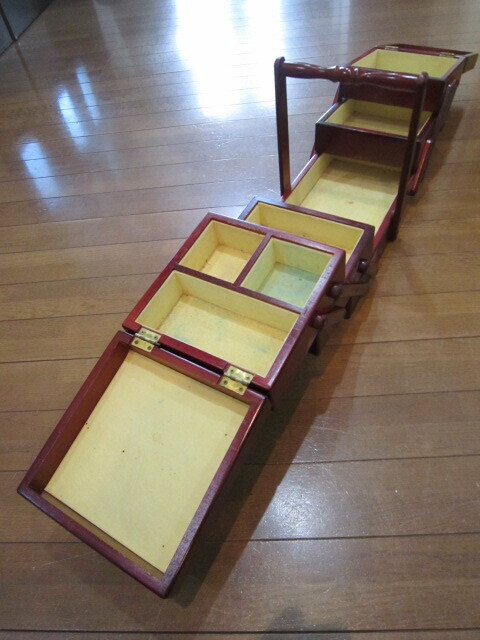 アンティーク レトロ 宝石箱 木製 ジュエリー ボックス アクセサリー ケース ジュエリー箱 木製 スライドボックス フォールディングケース