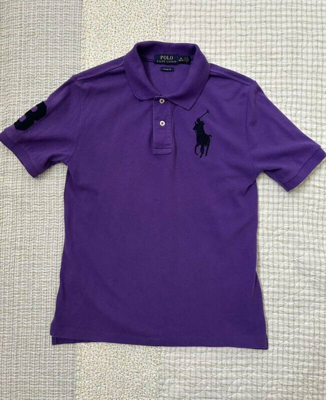 ☆ 子供服　男の子　POLO RALPH LAUREN　半袖ポロシャツ　紫　M（10-12） 150綺麗 ☆