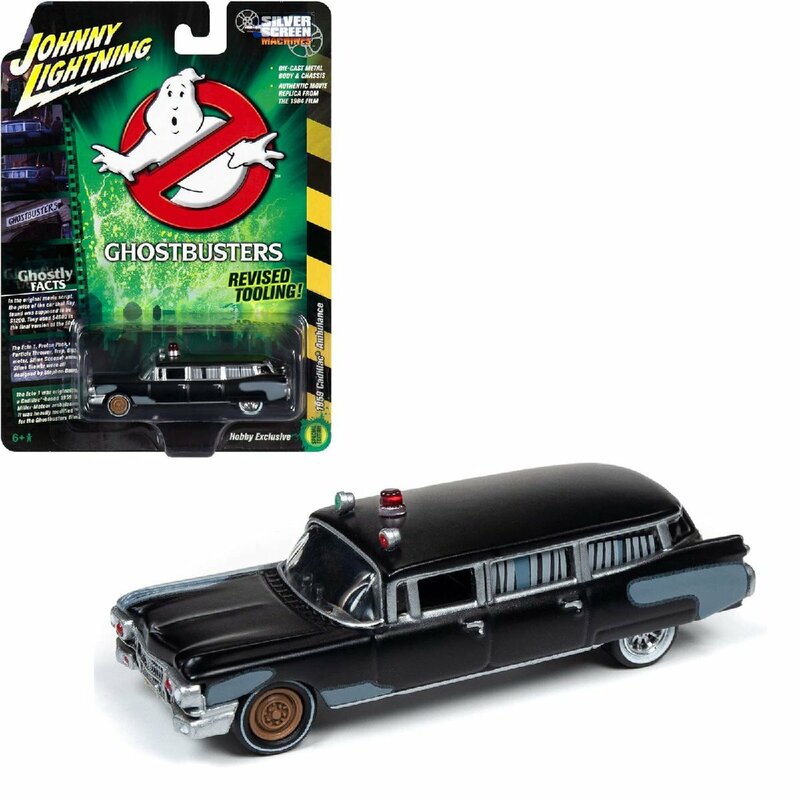 Johnny Lightning 1/64 ゴーストバスターズ キャデラック プリ エクト ブラック Ghostbusters Cadillac Ambulance ミニカー