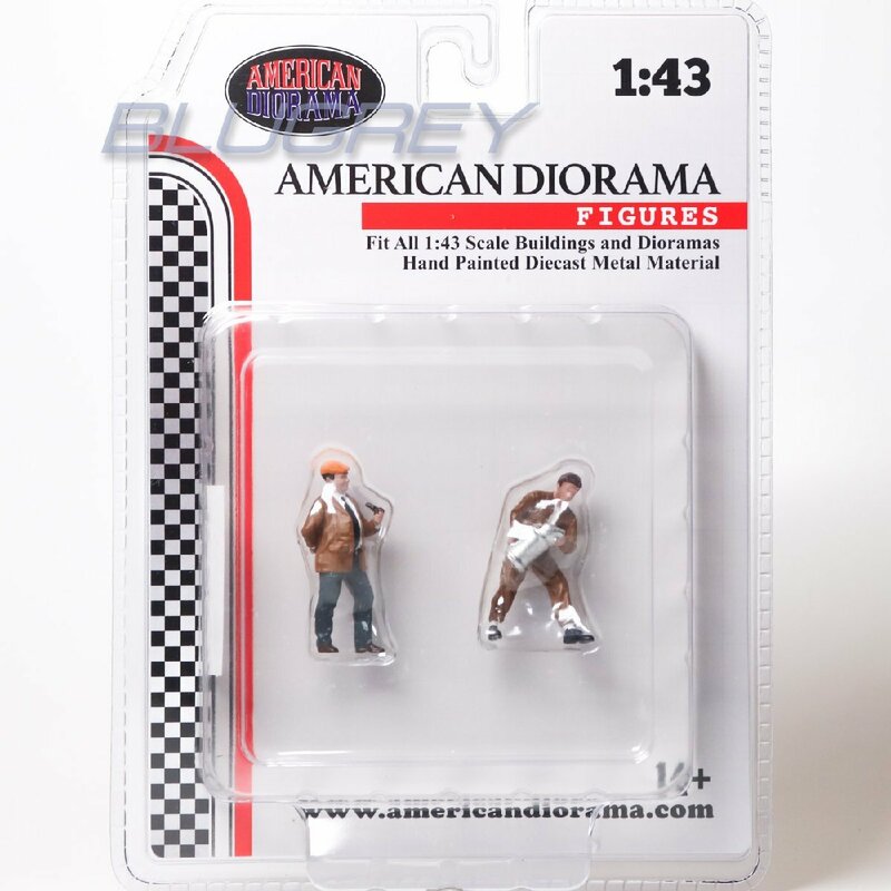アメリカン ジオラマ 1/43 レースデイ セット 4 フィギア American Diorama Race Day Metal Figures Set