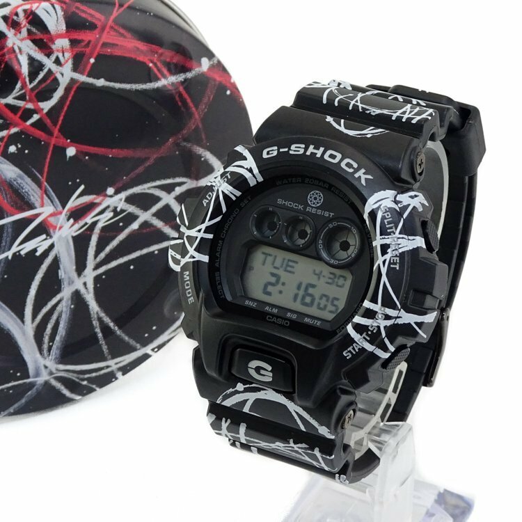 【1円/良品】カシオ CASIO FUTURA コラボ G-SHOCK ウォッチ 腕時計 GD-X6900FTR クォ－ツ SS 黒文字盤 デジタル 動作品 箱 ケース 30102