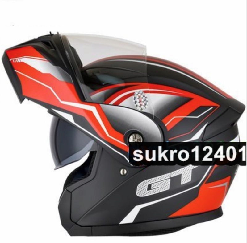 フリップアップ ジェット ダブルレンズ バイク 9色ヘルメット フルフェイスヘルメットサイズM~2XL