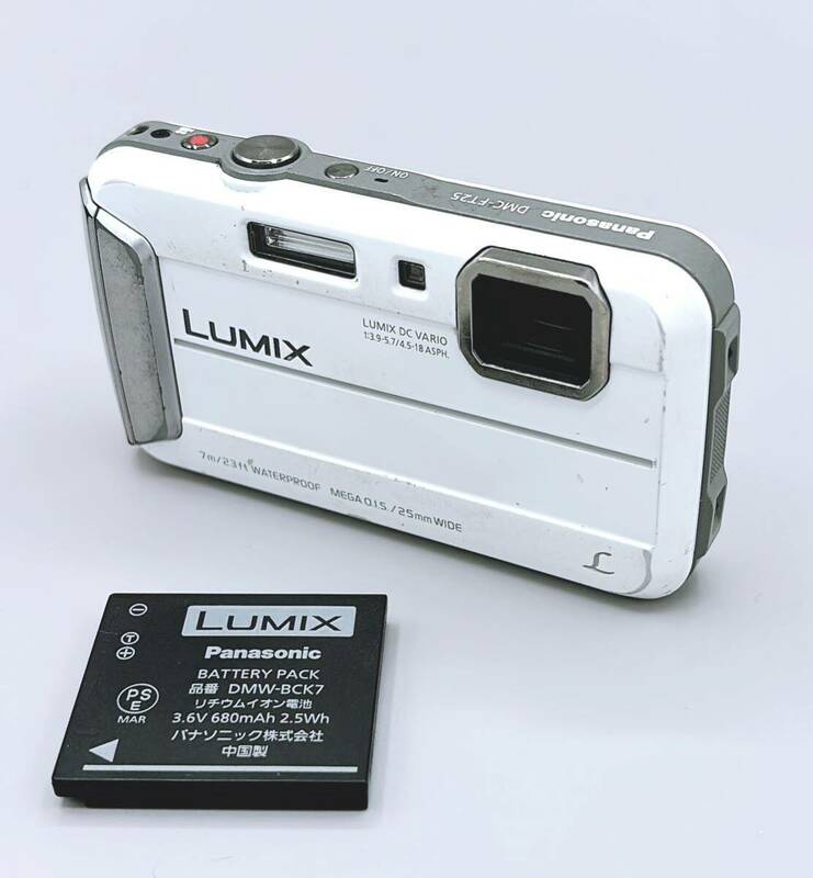 Panasonic パナソニック LUMIX DMC-FT25 ホワイト コンパクト デジカメ　【現状品】