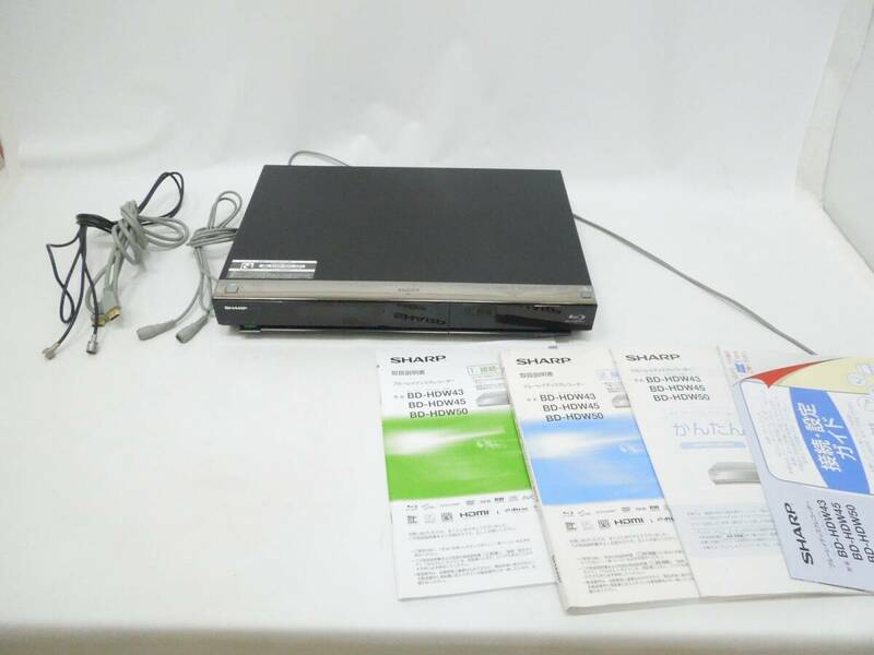 ‡0531 SHARP ブルーレイディスクレコーダー BD-HDW43 2010年製 通電確認済 ディスク読み込み確認済