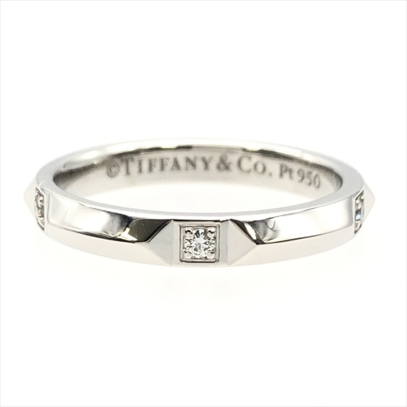 ティファニー Tiffany&Co. トゥルー バンドリング リング 指輪 ダイヤモンド 約8号 Pt950
