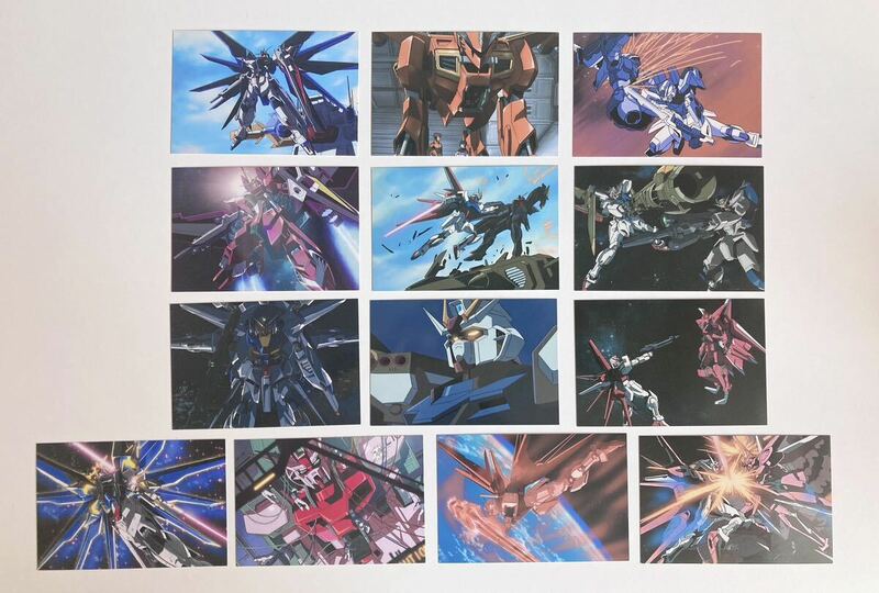 ●機動戦士ガンダムSEED フォトコレクション ストライクガンダム,イージスガンダム,ジャスティスガンダム,フリーダムガンダム他 13枚