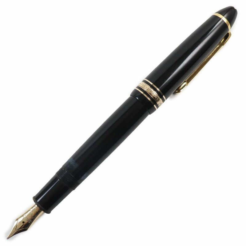 良品●MONTBLANC モンブラン マイスターシュテュック No.146 ペン先K14 Mニブ ホワイトスター 万年筆 ブラック ゴールド