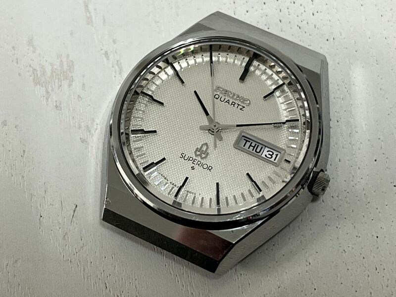 管32293 電池交換済 SEIKO セイコー SUPERIOR スーペリア 腕時計 デイデイト クォーツ QZ 4883-8000