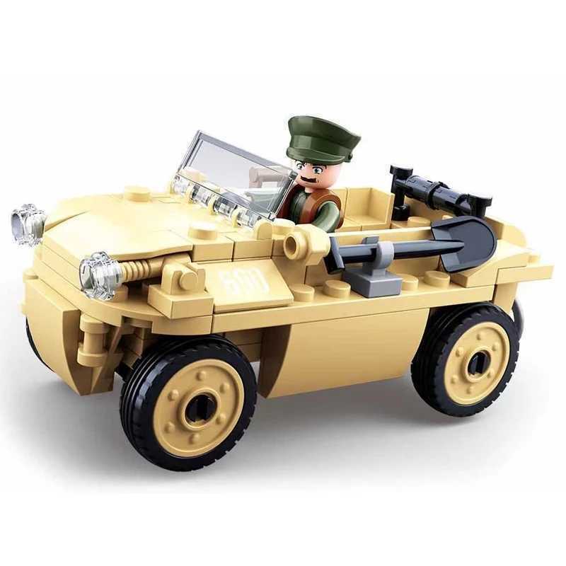 【新品】ドイツ軍水陸両用車シュビムワーゲン　第二次世界大戦　ノルマンディー上陸作戦　レゴ互換品レゴ LEGO ミニフィグミリタリーカーキ