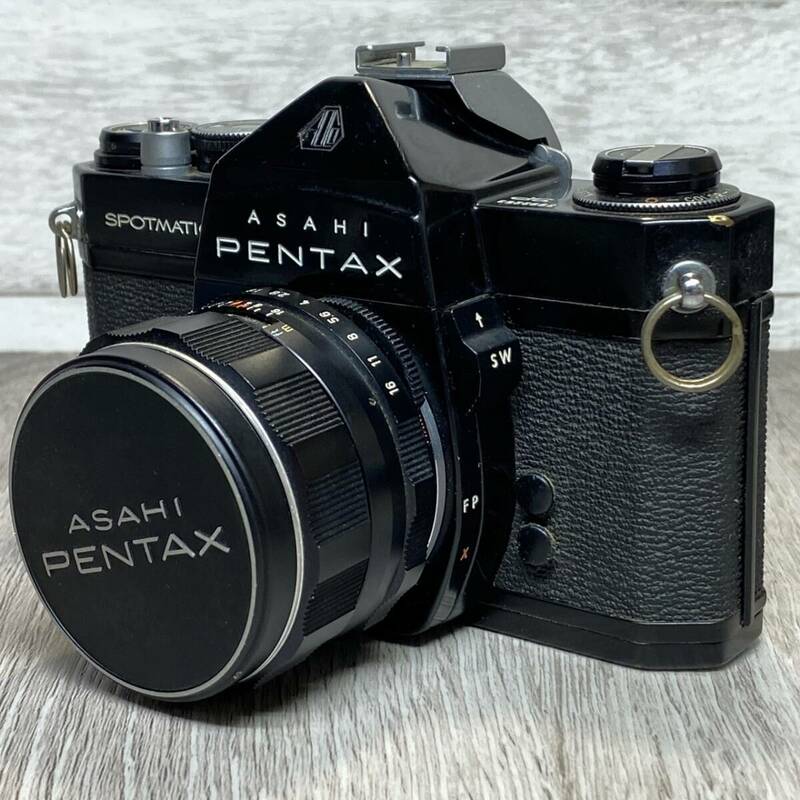 【YH8600】中古現状品 PENTAX アサヒペンタックス SP SPOTMATIC ブラック Super-Takumar 55mm f1.8 一眼レフカメラ フィルムカメラ