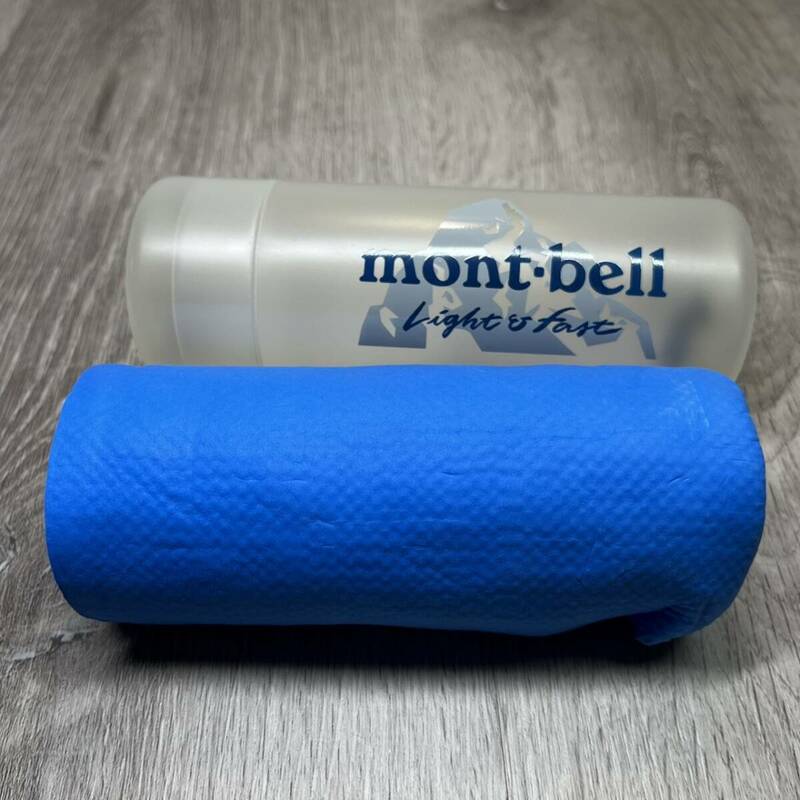 ▼●【YH-8720】中古現状品 mont-bell モンベル ソークアップ タオル PVA スポンジ ブルー 【レターパックプラス可】