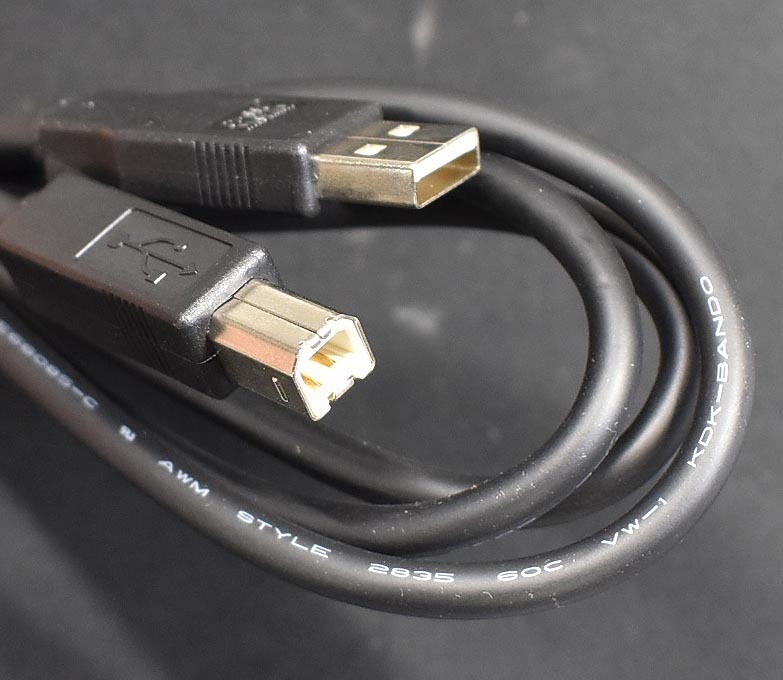 [未使用品] 2メートル USB2.0 ケーブル Aタイプオス-Bタイプオス 長さ2m (2メートル 200cm) (ブラック) (PUR02