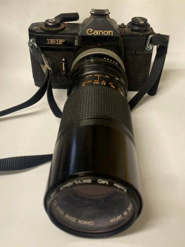 キヤノン Canon EF フィルムカメラ 一眼レフカメラ ボディ レンズ fd 100-200mm 5.6 s.c. 動作未確認 ss022802