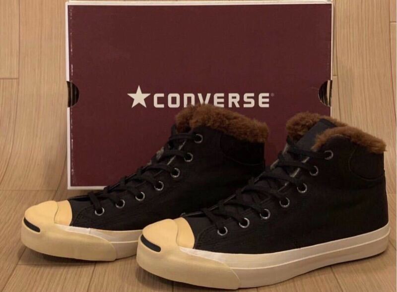 【24cm】新品 コンバース Converse Jack Purcell Flight J Mid Black ジャックパーセル フライト ミッドカット ブラック ファー 0367