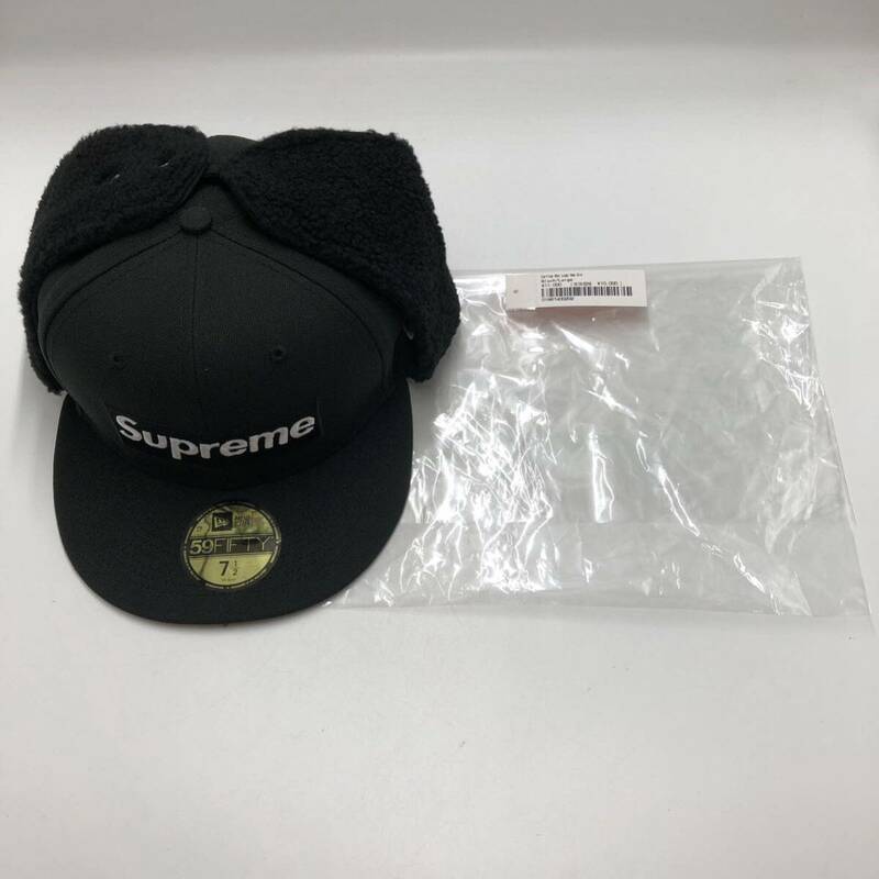 新品 Supreme Earflap Box Logo New Era Black シュプリーム イヤーフラップ ボックス ロゴ ニューエラ ブラック T217