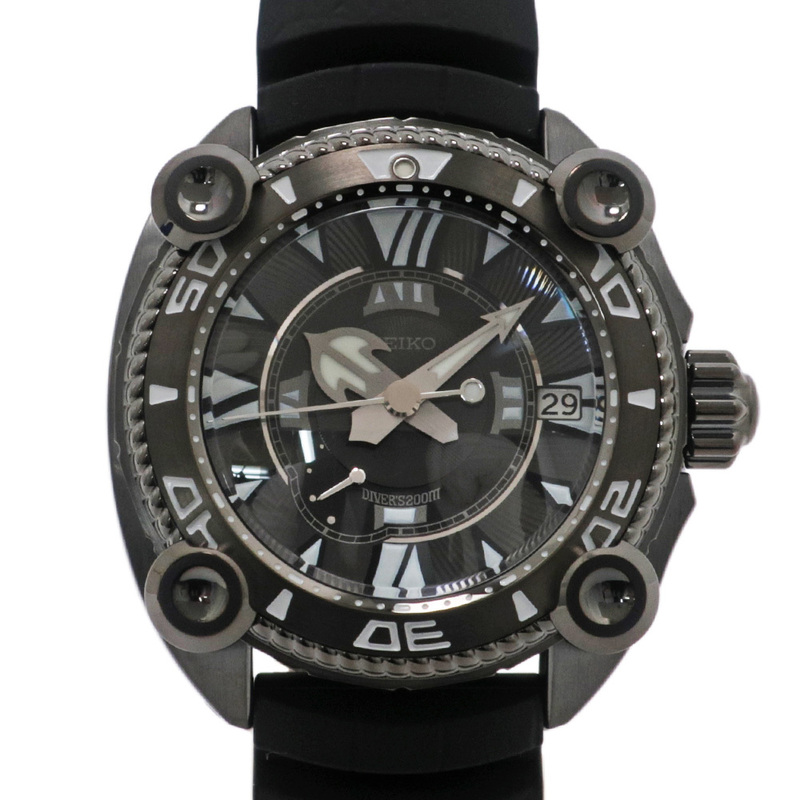 【名東】セイコー ガランテ クラーケン SBLA109 5R65-0AM0 自動巻き DLC加工 ダイバー メンズ 男 腕時計【美品】