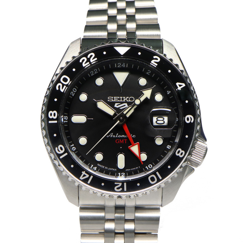 【名古屋】セイコー 5スポーツ SKXシリーズ GMT SBSC001 SS ブラック 自動巻 メンズ腕時計 男