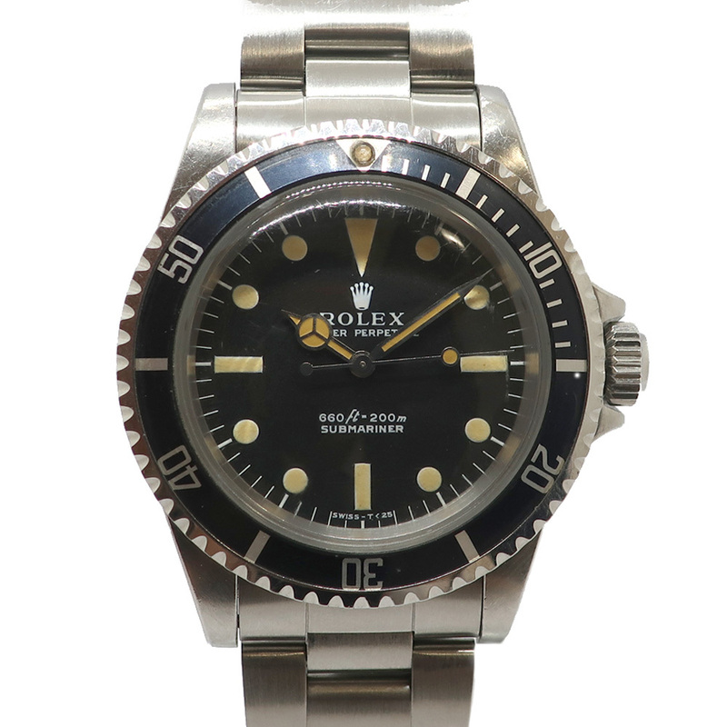 【天白】ロレックス サブマリーナー 5513 フチなし 下サブ 黒 マットダイヤル SS 38番 オールトリチウム 自動巻 メンズ 腕時計