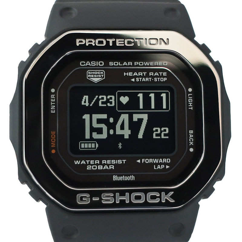 【天白】カシオ G-SHOCK Gーショック G-SQUAD DW-H5600MB-1JR ソーラー ブラック デジタル メンズ 腕時計 心拍計測 男