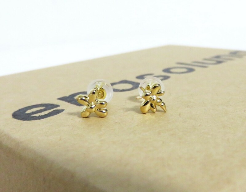 送料無料 定価3万 新品 enasoluna Honeybee earrings ゴールド 18金 日本製 エナソルーナ スタッド ピアス
