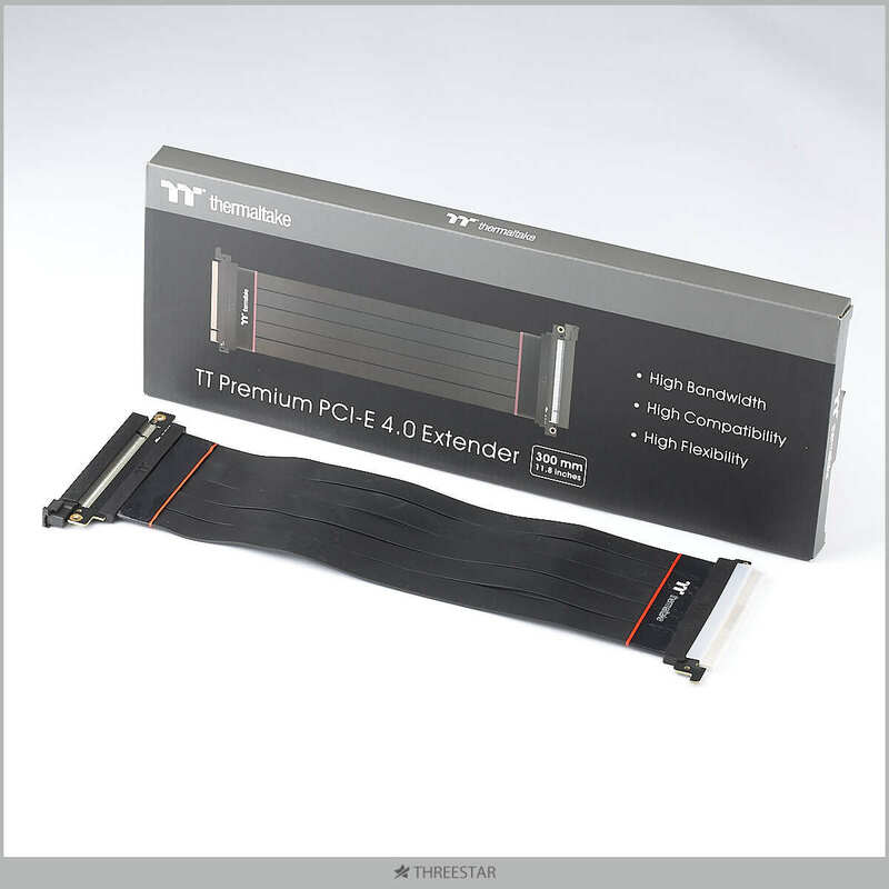 Thermaltake サーマルテイク TT Premium PCI-E 4.0 Extender 300mm PCI-E ライザーケーブル 延長ケーブル 【1】