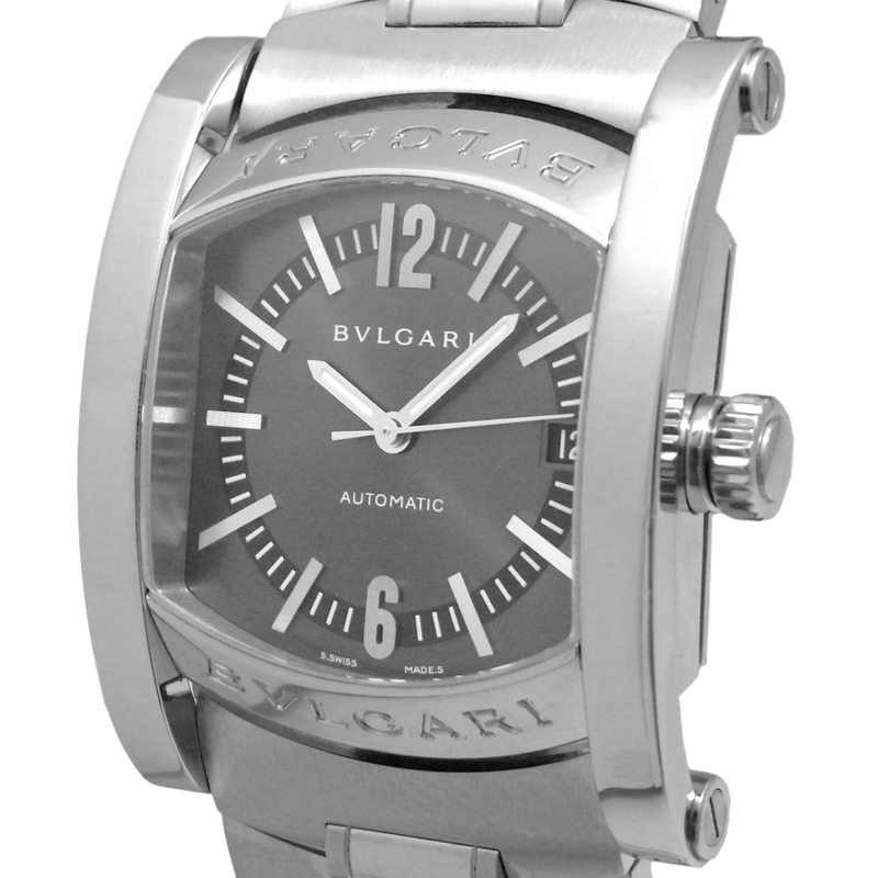 ブルガリ アショーマ メンズ 自動巻き オートマ デイト AA44S SSブレス BVLGARI