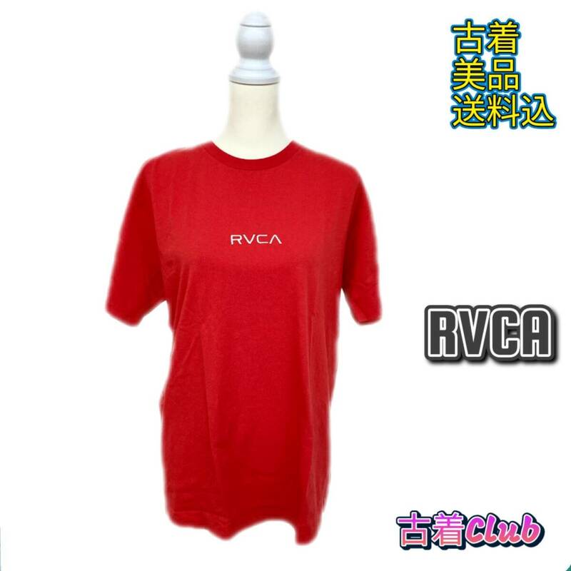 185　RVCA ルーカ トップス ロゴ Tシャツ AJ043-241 半袖 シンプル レディース レッド M