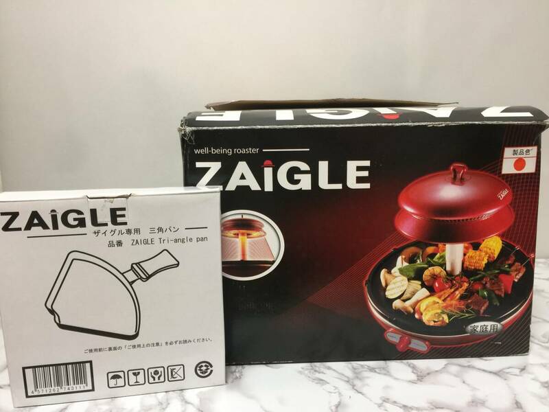 ZAIGLE　ザイグル　JAPANZAIGLE　RED　赤　未使用　三角パン付き　バーベキュー　　　　L